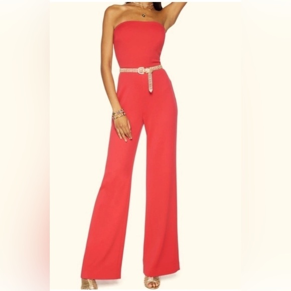 Ramy Brook Pants - NEW Ramy Brook Vivian Jumpsuit Rouge 8